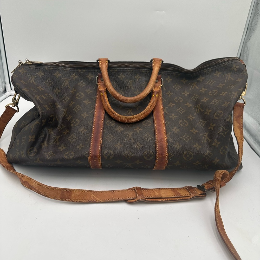 Louis Vuitton keepall 55 brown monogram duffle